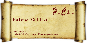 Holecz Csilla névjegykártya