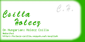 csilla holecz business card